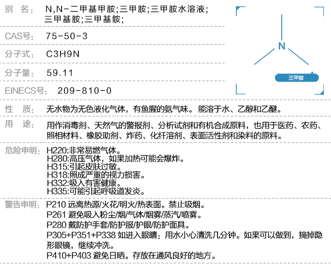 三甲胺;三甲胺30%水溶液