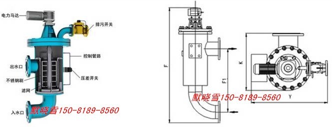 一、自清洗过滤器YQZQ-L又名 反冲洗过滤、全自动过滤器、全自动自清洗过滤器、全自动反冲洗过滤器、管道式自清洗过滤、刷式自清洗过滤器、自动反冲洗过滤器、自清洗网式过滤器、自清式过滤器、自洁式过滤器、吸吮式自清洗过滤器、刮刀自清洗过滤器、叠片式自清洗过滤器、 二、自清洗过滤器产品概述: 自清洗过滤器是在水处理行业应用比较广泛的设备,其简单的设计以及良好的性能使污水达到最佳的过滤效果。主要组件有:电机、电控箱、控制管路、主管组件、滤芯组件、316L不锈钢刷、框架组件、传动轴、进出口连接法兰等。自清洗过滤器克