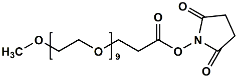 mpeg9-ch2ch2coonhs ester,甲氧基九聚乙二醇琥珀酰亚胺丙酸酯  结构