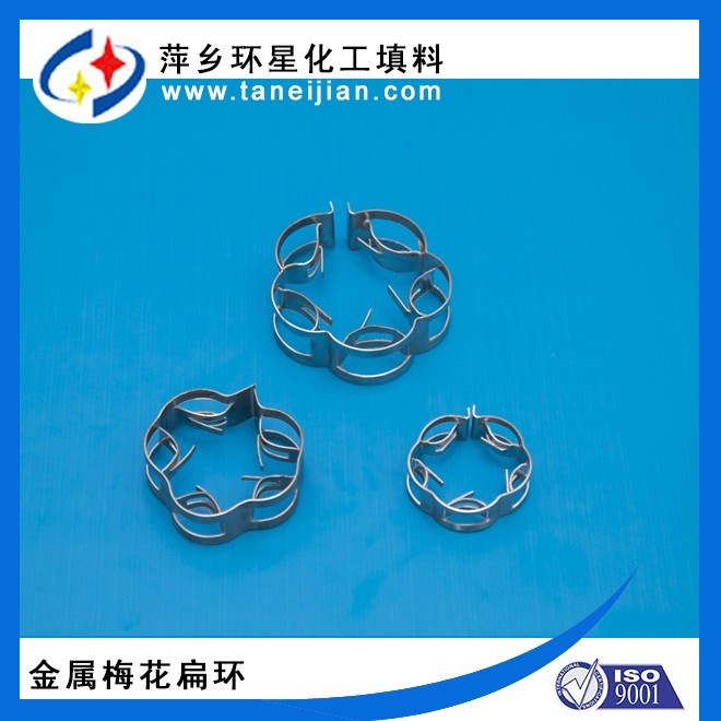 合成氨内弯弧形筋片扁环填料QH-1型扁环填料QH-2型梅花扁环