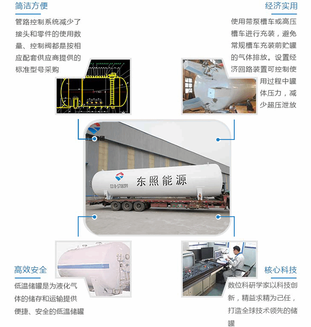 本設備是一種可以儲存多種低溫液體的壓力容器,儲罐是由一個碳鋼真空