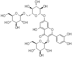 槲皮素-3-O-β-D-葡萄糖-7-O-β-D-龙胆双糖苷 对照品