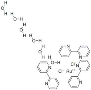 氯化三(2,2ˊ-联吡啶)钌(Ⅱ),六水 Tris(2,2ˊ-bipyridyl)ruthenium(Ⅱ) chloride,hexahydrate (CAS No.50525-27-4)