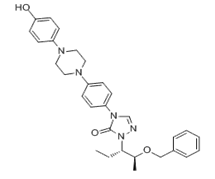 2-[(1S,2S)-1-Ethyl-2-bezyloxypropyl]-2,4-dihydro-4-[4-[4-(4-hydroxyphenyl)-1-piperazinyl]phenyl]-3H-1,2,4-triazol-3-one 产品图片