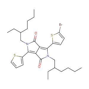 2,5-双(2-乙基己基)-3-(5-溴-噻吩-2-基)-6-(噻吩-2-基)-吡咯并[3,4-c]吡咯-1,4-二酮 CAS号：1308671-90-0 现货优势供应 科研试剂