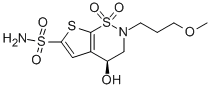(S)-3,4-二氢-4-羟基-2-(3-甲氧丙基)-2H-噻吩并[3,2-E]-1,2-噻嗪-6-磺酰胺 1,1-二氧
