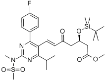 7-[4-(4-氟苯基)-6-异丙基-2-(N-甲基甲磺酰胺基)-5-嘧啶]-(3R)-叔丁基二甲硅氧基-5-氧代-(6
