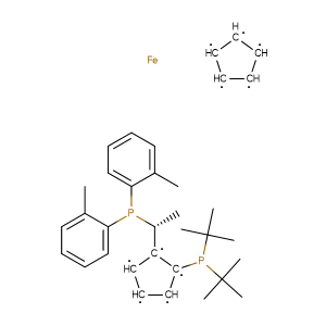 (S)-1-[(RP)-2-(二叔丁基膦)二茂鐵基]乙基雙(2-甲基苯基)膦；CAS：849924-77-2（大小包裝均可、質量保證，助力科研， 高校及研究所支持貨到付款）