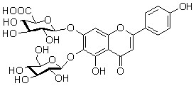 6-羟基芹菜素-6-O-葡萄糖-7-O- 葡萄糖醛酸苷1146045-40-0分析标准品,HPLC≥98%