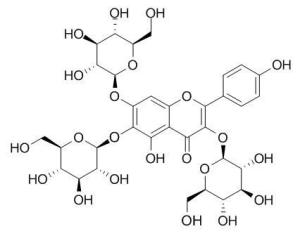 6-羟基山奈酚-3,6,7-三-O-葡萄 糖苷145134-62-9分析标准品,HPLC≥98%