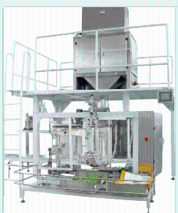 顆粒飼料10-25kg的大給袋式包裝機